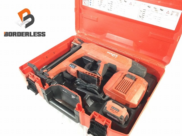 ☆中古品☆HILTI ヒルティ 22V 充電式コンクリートネイラー BX3-L バッテリー2個(22V 2.6Ah) 充電器 ケース付き 103736