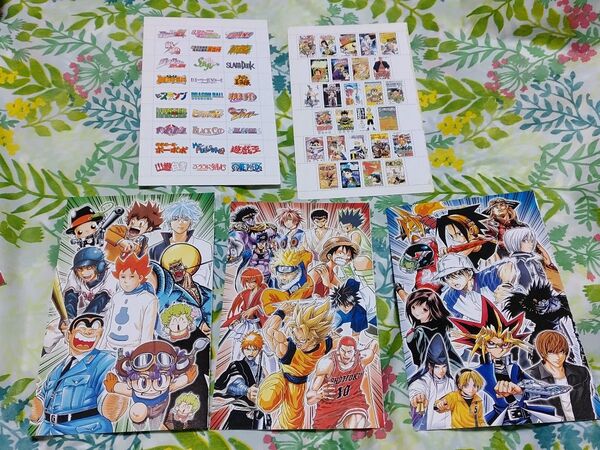 少年ジャンプ ポストカード イラストカード 5枚セット ドラゴンボール ワンピース