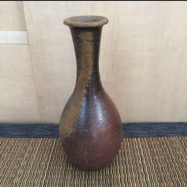 16・備前焼 花瓶 花入 一輪挿し 作家不明 未使用新品 箱なし