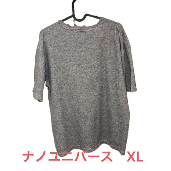 ナノユニバース ブレンドカラーWジャガードTシャツ XL