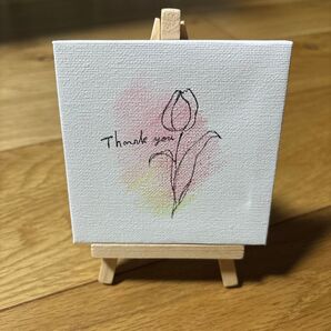 ミニキャンバス(イーゼル付き)~チューリップ~