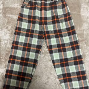【URU】22AW コットンネルイージーパンツ 2 ワイド チェック
