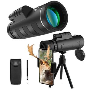 40X60高倍率単眼望遠鏡 高倍率 小型単眼望遠鏡 長距離撮影 簡単設置 スマホ対応三脚レンズ 防水霧搭載 望遠鏡 スマホ撮影