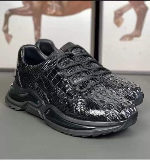 最上級◆新品 クロコダイル 本物 ビジネスシューズ 高品質 ワニ革靴 メンズシューズ カジュアル 本革 サイズ 選択可能 未使用