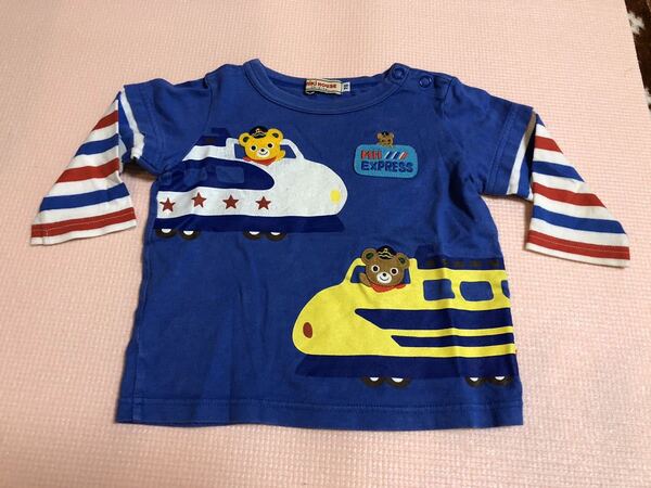 ミキハウス 長袖Tシャツ 70センチ トップス キッズ ジュニア ベビー服 ロンT 新幹線