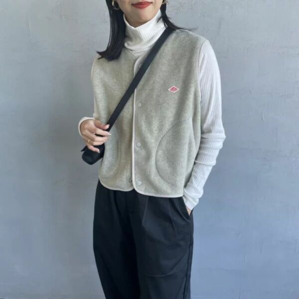 DANTON | フリース カラーレスベスト WOMEN
