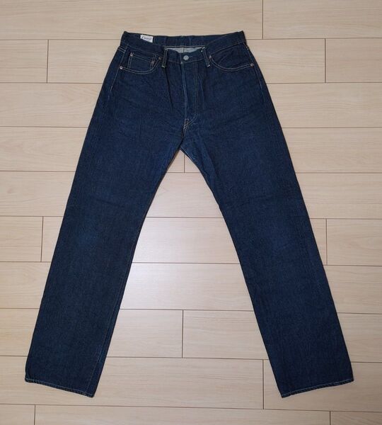 キャントン Lot.552 天然藍染 赤耳 ジーンズ W34 L34◆CANTON 501 ヴィンテージ Vステッチ 隠しリベット