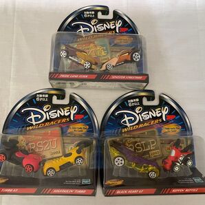 【未開封・3セット】ディズニー ワイルドレーサー ミニカー トミーダイレクト ディズニーミニカー