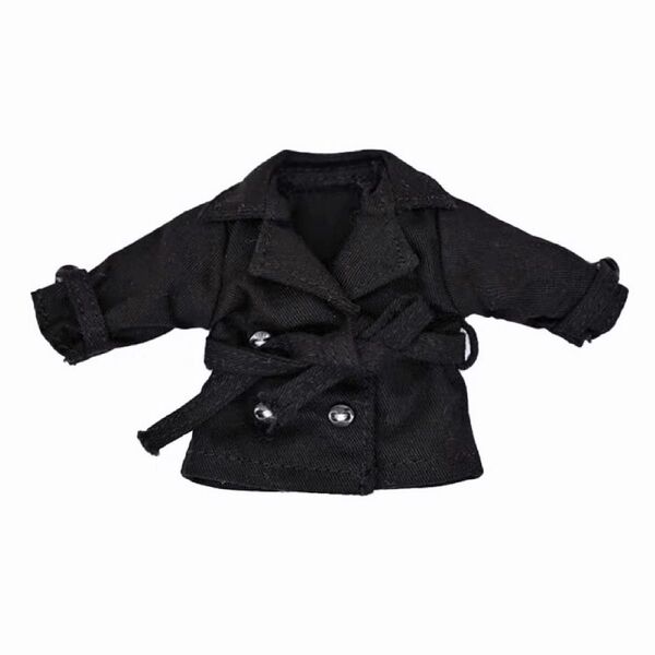 コート 服 黒 オビツ11 ピコドー9 10 ねんどろいどどーる ピコニーモp 洋服 トレンチコート 着せ替え ドール 人形