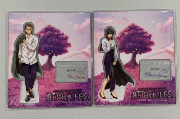 進撃の巨人 エレン ミカサ アクリルスタンド attack Fes