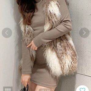 GYDA ジェイダ テレコタートルタイトワンピース ミニワンピ