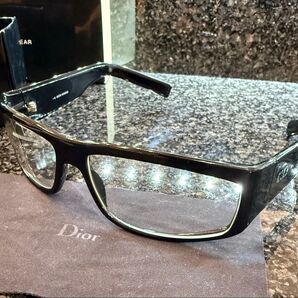 DIOR ディオール 伊達メガネ 黒縁メガネ