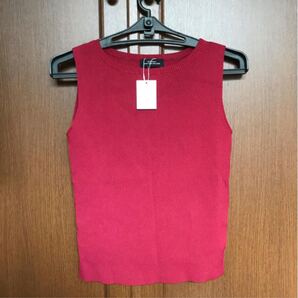 深赤 ノースリーブ 細リブ green label relaxing ★ 新品