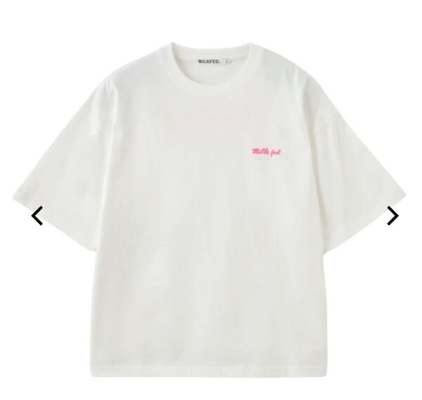 新品 MILKFED ICING LOGO WIDE SS TEE ミルクフェド Tシャツ ホワイト ロゴ