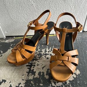 イヴ・サンローラン YSL プラットフォーム サンダル