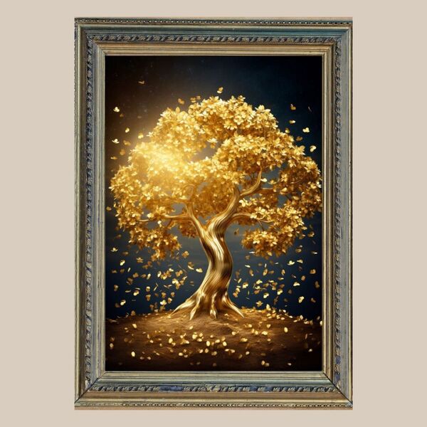 金運・仕事運☆ 幸福の木 ☆ No.105【開運風水絵画風・ヒーリングアート】