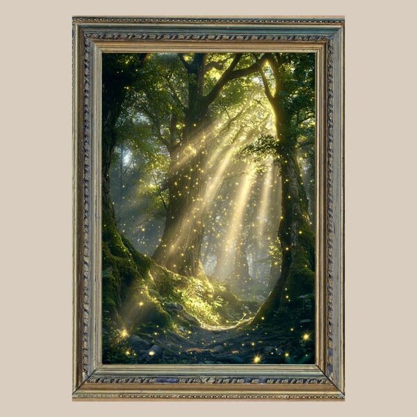 癒しと心の安らぎ☆ 神秘の森 ☆ No.10【開運絵画風ヒーリングアート】