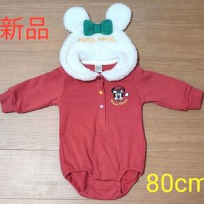 新品 futafuta ディズニー ミニー ロンパース 80 ベビー クリスマス
