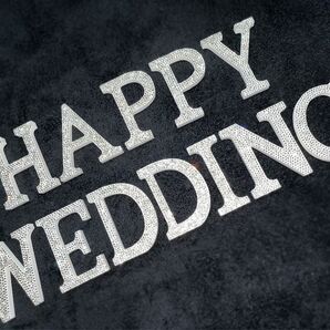 HAPPYWEDDING 結婚式 装飾 アルファベット キラキラ デコ オブジェ