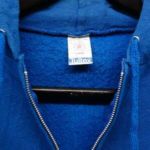 VINTAGE US古着＊Tultex タルテックス ＊フルジップ スウエットパーカー＊LARGE ＊IDEAL ZIPPER ＊MADE IN USA ＊ダメージ 雰囲気系の画像3