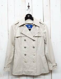 RETRO ヨーロッパ古着＊BURBERRY　LONDON バーバリー＊BLUE LABEL ブルーラベル＊トレンチコート　ショートコート　 38＊MADE IN JAPAN