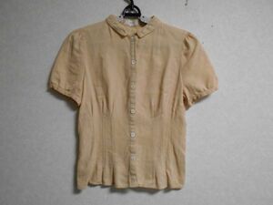  beautiful goods * Rope * short sleeves blouse * light beige *sizeM