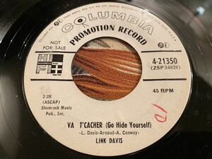 Link Davis US Promo 7inch Kajalena / Va T'cacher (Go Hide Yourself) Hillbilly ロカビリー