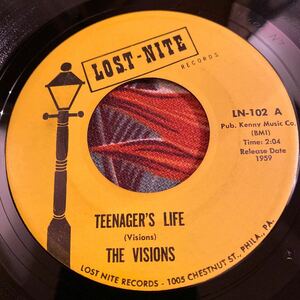 The Visions 7inch Teenager's Life / Little Moon Doo Wop ロカビリー