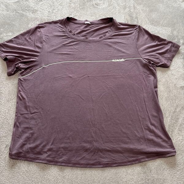 ルルレモン Lululemon namaste Tシャツ パープル サイズ4