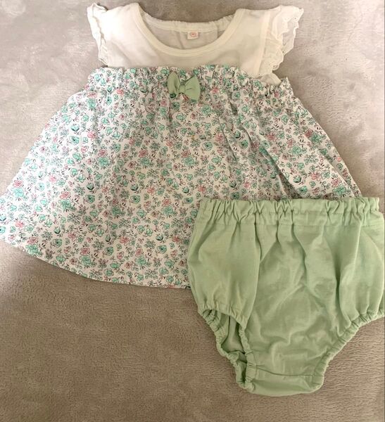 ベビー服 サイズ90 ワンピース風 トップス セット