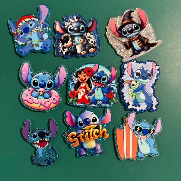 在庫整理SALE アクリル5cm キラキラ加工 スティッチ
