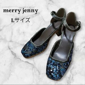 merry jenny アンクルストラップ フラットシューズ Lサイズ