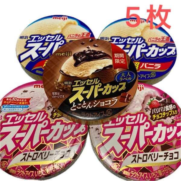 アイスの蓋 エッセルスーパーカップ 種類ミックス5枚