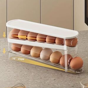 【新品】たまご収納 自動スライド式 省スペース たまごケース