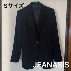 JEANASIS テーラードジャケット 黒 ブラック ビンテージ カジュアル フォーマル