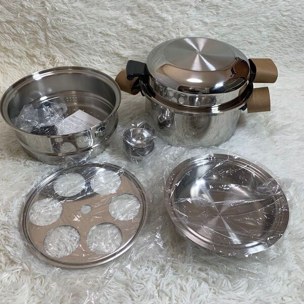 ☆新品 アムウェイ クイーン ステンレス 6L シチューパン セット IH対応