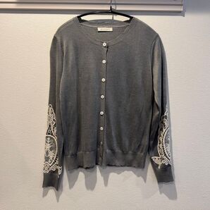 soul berry レースデザイン カーディガン グレー Mサイズ