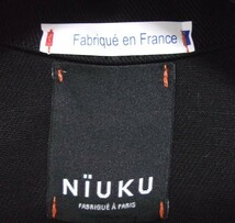 新品★NiUKU★ニウク★カットオフデニムジャケット★XＳ★ブラック★ホツレ加工★フランス製_画像3