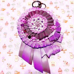 ハンドメイド 痛ロゼットバッグチャーム