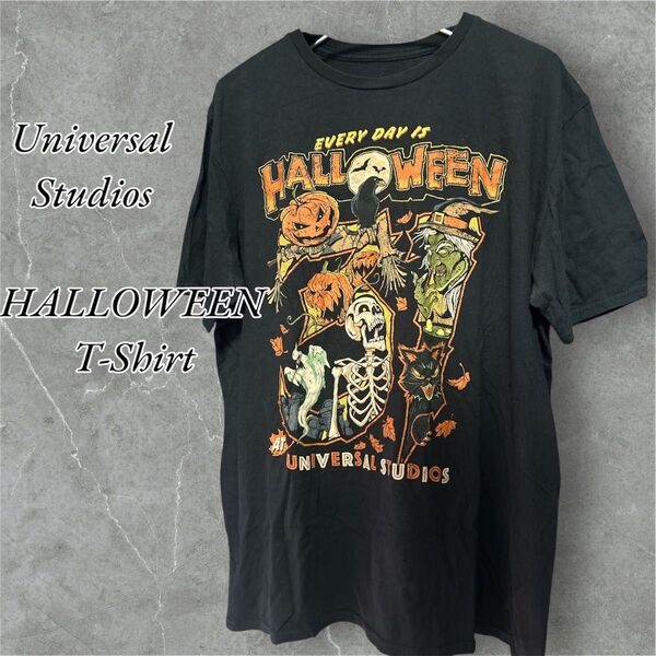 ユニバーサルスタジオ限定 ハロウィンTシャツ レディース古着Tシャツ Lサイズ
