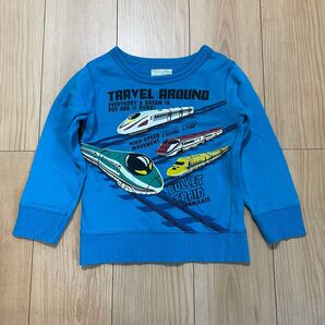 新幹線モチーフ キッズ トレーナー 110cm