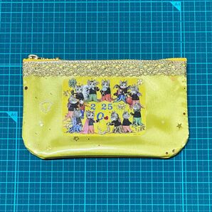 【SALE】フラットポーチ yellow☆ キラキラポーチ 2025 ギュス