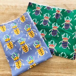 kokka ハギレ カブトムシ クワガタ ハンドメイド 入園入学グッズ 昆虫 オシャレ☆