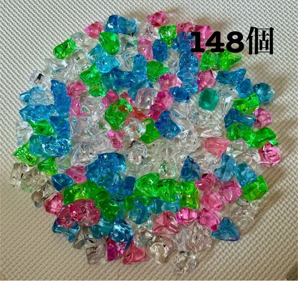 アクリルアイス 148個 青 緑 ピンク クリア エメラルドグリーン