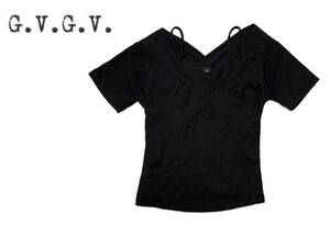 【1000円～】★G.V.G.V. ジーヴィージーヴィー 半袖 トップス 黒 ブラック XS