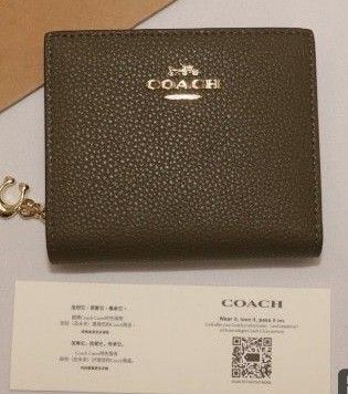 COACH 二つ折り財布 オリーブグリーン