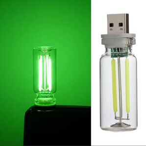 USB レトロ LED電球 グリーン