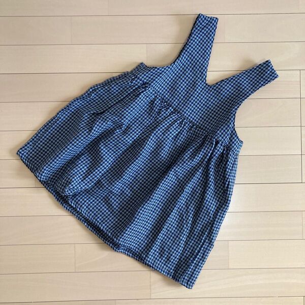 ハンドメイド Vネックワンピース 120
