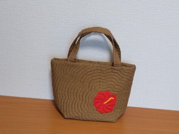 母の日プレゼント ハワイアンキルトバッグ ハンドメイド ランチトート ハイビスカス ミニバッグ