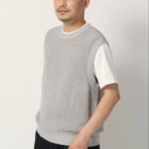 DAyS SESIA ユニバーサル ランゲージ 5G 片畦 秋 ニットベスト ライトグレー スーツスクエア スーツカンパニー